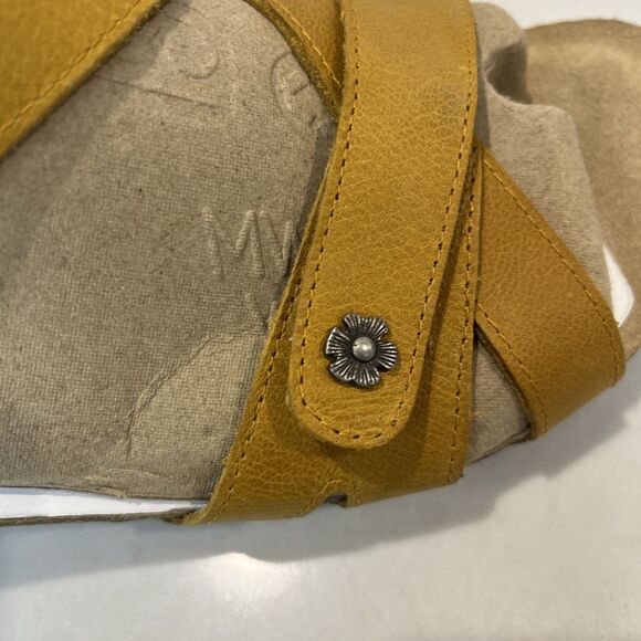 Josef Seibel NEW Comfort Sandals Yellow Leather Wedge Strappy Cork EU 42 US 11 - Picture 11 of 15